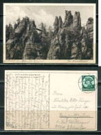 K19324)Ansichtskarte: Jonsdorf, Die Nonnenklunzen, Gelaufen 1933 - Jonsdorf