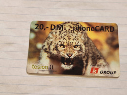 LIECHTENSTEIN-(LI-05)-LEOPARD-(32)-(450011-5156-5895)-(20DM)-plastic Card-tirage-70.000-used Card - Liechtenstein