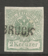 AUSTRIA. NEWSPAPER. 2kr GREEN USED POSTMARK. - Zeitungsmarken