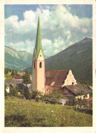 LIENZ, TIROL, CHURCH, ARCHITECTURE, TOWER WITH CLOCK, MOUNTAIN, AUSTRIA, POSTCARD - Lienz