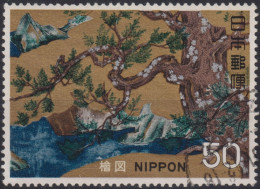 1969 Japan-Nippon ° Mi:JP 1049, Sn:JP 1003, Yt:JP 949, The Japanese Cypress (artist Unknown) 1st National Treasure Serie - Oblitérés