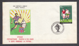 Romania 61/1976 - STEAUA The Winner For The 12th Time Of The Romanian Football Cup, Spec. Canc. - Lettres & Documents