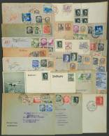 GERMANY: 23 Covers, Cards, Postal Stationeries, Cover Fronts Etc., Most Used In 1930s, Very Attractive, With Good Postag - Brieven En Documenten