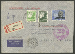 GERMANY: 19/JA/1938 Solingen - Argentina, Airmail Cover Franked With 3.55Mk., Arrival Backstamp Of Buenos Aires (23/JA), - Brieven En Documenten