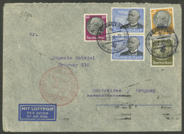 GERMANY: 22/FE/1938 Nürnberg - Uruguay, Airmail Cover Franked With 7.90Mk., Arrival Backstamp Of Montevideo 25/FE, Very  - Brieven En Documenten