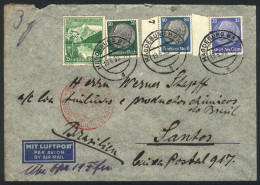 GERMANY: Airmail Cover Sent From Magdeburg To Brazil On 19/JUN/1939, Nice Postage, VF Quality! - Briefe U. Dokumente