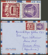 GERMANY - WEST BERLIN: Airmail Cover Sent To Argentina On 14/OC/1953 With Very Nice Postage Of 70pg., VF Quality! - Briefe U. Dokumente