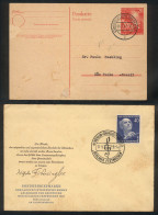 WEST GERMANY: Postal Card Used On 6/FE/1952 + Cover With Special Cancel Of 17/SE/1955, Minor Defects, Low Start! - Brieven En Documenten