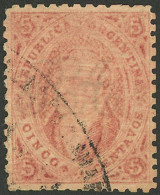 ARGENTINA: GJ.20dj, 3rd Printing, With Combination Of Varieties: Dirty Plate Horizontally, Very Notable + Mulatto, Used  - Used Stamps