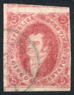 ARGENTINA: GJ.32, 7th Printing Imperforate, Wide Margins, Lightly Dirty Plate, Very Nice! - Gebraucht