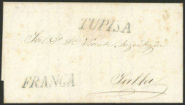 BOLIVIA: Entire Letter Sent To Salta On 4/JA/1868 With The Marks "TUPISA" And "FRANCA" Very Well Applied, Excellent Qual - Bolivien