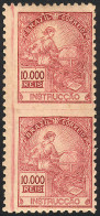 BRAZIL: Sc.285 (RHM.292), Beautiful Vertical Pair IMPERFORATE BETWEEN, Very Fine Quality, Rare! - Andere & Zonder Classificatie