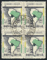 BRAZIL: Sc.C49, Block Of 4 With RED COLOR OMITTED Variety (Sanabria 77a), VF And Rare! - Andere & Zonder Classificatie