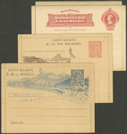 BRAZIL: 3 Old Lettercards, Unused, VF General Quality! - Andere & Zonder Classificatie