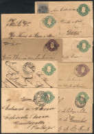 BRAZIL: 8 Postal Stationeries Used Between 1889 And 1891, One Registered (uprated With Sc.300b, US$150 On Cover!), With  - Sonstige & Ohne Zuordnung