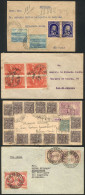 BRAZIL: 10 Covers Used Between 1921 And 1939 With Fantastic Postages Including Commemorative Stamps, Fine To VF General  - Sonstige & Ohne Zuordnung