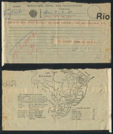 BRAZIL: Telegram Of 1931, With Map Printed On Back, Very Thematic! - Sonstige & Ohne Zuordnung