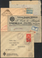 BRAZIL: 4 Covers Used Between 1933 And 1940, Interesting Postages With Commemorative Stamps! - Sonstige & Ohne Zuordnung