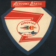 BRAZIL: AEROVIAS BRASIL Luggage Label, Circa 1945, Excellent Quality, Rare! - Ohne Zuordnung