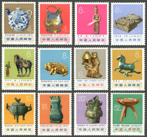 CHINA: Sc.1131/1142, 1973 Ancient Art, Cmpl. Set Of 12 MNH Values, Excellent Quality! - Sonstige & Ohne Zuordnung
