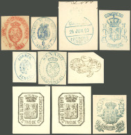 SPAIN: Small Lot Of Old Fragments With Free Frank Marks: Diputados, Senadores, Director De Correos, Etc., VF Quality! - Ohne Zuordnung