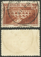 FRANCE: Yvert 262B, 1930 20Fr. "Pont Du Gard" Perf 11, Used, VF Quality!" - Andere & Zonder Classificatie