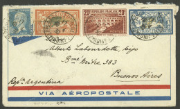 FRANCE: 18/AP/1930 Paris - Argentina, Airmail Cover By Air France Franked With 28.50Fr. (Yvert 262 + Other Values, One 2 - Other & Unclassified
