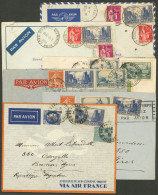 FRANCE: 6 Airmail Covers Sent To Argentina In 1938, Nice Frankings, Very Fine General Quality! IMPORTANT: Please View Al - Sonstige & Ohne Zuordnung