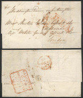 BRITISH INDIA: Entire Letter Dated CALCUTTA 7/OC/1847 And Posted To MADEIRA (arrival 28/DE), On Front Bearing Red "INDIA - Other & Unclassified