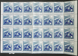 IRAN: FIGHT AGAINST TUBERCULOSIS: 1966 Issue, Large Block Of 28 Cinderellas, MNH, 2 Or 3 With Defects, Excellent General - Erinofilia