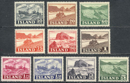 ICELAND: Sc.258/268 (without 260 Or 257), The 10 Values Issued In 1950, MNH, Excellent Quality, Catalog Value US$150 - Autres & Non Classés