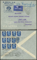 ITALY: 5/AP/1938 Trieste - Argentina, Airmail Cover Franked On Back With 12.50L, Small Defect, Very Nice! - Sin Clasificación