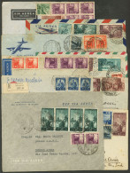 ITALY: 9 Airmail Covers Sent To Argentina Between 1946 And 1949, Interesting Frankings, Most Of Fine To VF Quality. IMPO - Sin Clasificación