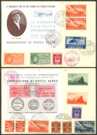 ITALY: 18/JUL/1947 2 Covers With Varied Postages + Cinderellas Of 100L. And 200L., Commemorating The "IV Giornata Filate - Ohne Zuordnung