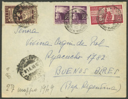 ITALY: 1/JUN/1949 Torino - Argentina, Airmail Cover Franked With 160L., Arrival Backstamp, Very Nice! - Ohne Zuordnung