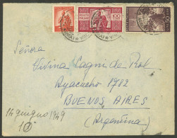 ITALY: 17/JUN/1949 Torino - Argentina, Airmail Cover Franked With 160L., Arrival Backstamp, Very Nice! - Ohne Zuordnung