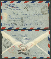 ITALY: 11/JA/1950 Belmonte Calabrio - Argentina, Registered Airmail Cover Dispatched WITHOUT Postage And With Dues Mark  - Ohne Zuordnung