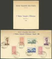 ITALY - AEGEAN ISLANDS: Sc.59/65, 1940 Napoli Exhibition, The Set Of 7 Values On A Special Card With Postmark "RODI 28/1 - Egée