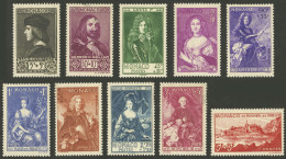 MONACO: Yvert 185/194, 1939 Princes And Princesses, Cmpl. Set Of 10 Mint Values, Very Fine Quality! - Andere & Zonder Classificatie