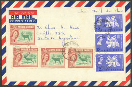 NORTH BORNEO: Airmail Cover Sent To Argentina, Attractive Postage, VF Quality! - Noord Borneo (...-1963)