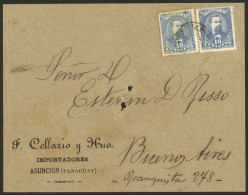 PARAGUAY: Front Of Cover Franked With 20c., Sent From Asunción (Estafeta Del Puerto Nº3) To Buenos Aires On 22/JUN/1897, - Paraguay