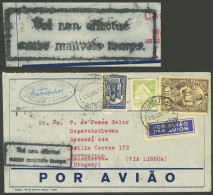 PORTUGAL: CANCELLED FLIGHT DUE TO BAD WEATHER: Airmail Cover Sent From Matosinhos To Uruguay On 25/JA/1937 Franked With  - Other & Unclassified