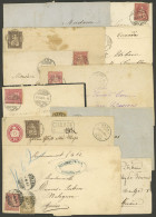 SWITZERLAND: 1865/1878: 10 Covers, Letters, Commercial Invoices (one Registered) + A Cod Wrapper, Attractive Cancels, In - Andere & Zonder Classificatie