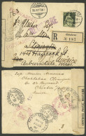 SWITZERLAND: 28/AP/1917 Chexbres - USA, Registered Cover Franked With 50c. And Sent To Stonington (CT) And Forwarded To  - Other & Unclassified