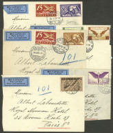 SWITZERLAND: 5 Covers (all Trimmed In Part, Smaller Size Than Original) Sent To Paris Between 1930 And 1931 With Attract - Sonstige & Ohne Zuordnung