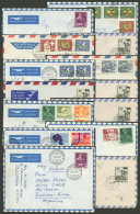 SWITZERLAND: 14 Airmail Covers Sent (almost All) To Argentina In 1958, Attractive Postages! - Autres & Non Classés