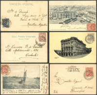 URUGUAY: MONTEVIDEO CANCELS: Over 120 Postcards Used Between Circa 1902 And 1935, All With Attractive Postal Markings An - Uruguay