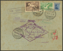 URUGUAY: 21/MAY/1930 Montevideo - Germany, Cover Flown By Zeppelin, On Back There Is An Arrival Mark Of Friedrichshafen  - Uruguay