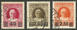 VATICAN: Sc.35 + 37 + 38 Used, Very Fine Quality, Good Opportunity! - Andere & Zonder Classificatie