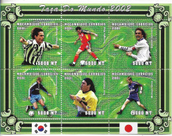 #9043 MOZAMBIQUE 2002 FOOTBALL SOCCER WORLD CUP JAPAN-COREA M/SHEET YV BL1647-52 - 2002 – Corea Del Sud / Giappone
